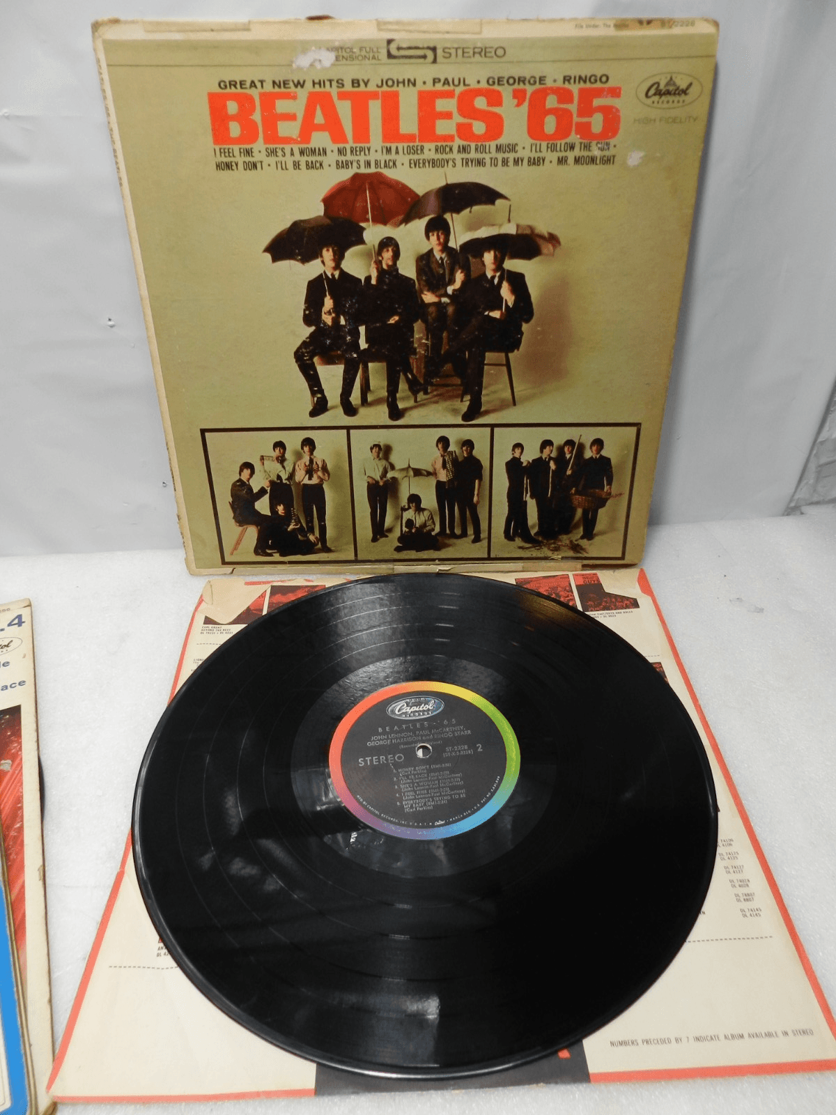 8 Vintage Beatles Vinyl Record Albums Original Sleeves 60's 70's (L59JJ) - Thumbnail 20