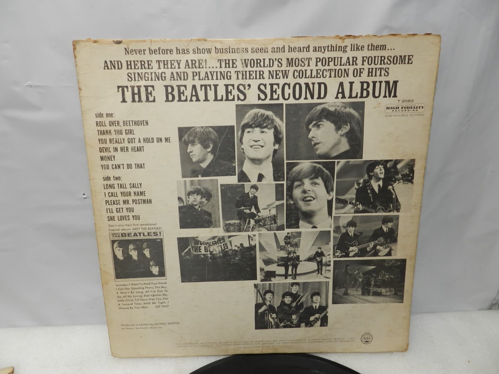 8 Vintage Beatles Vinyl Record Albums Original Sleeves 60's 70's (L59JJ) - Thumbnail 15