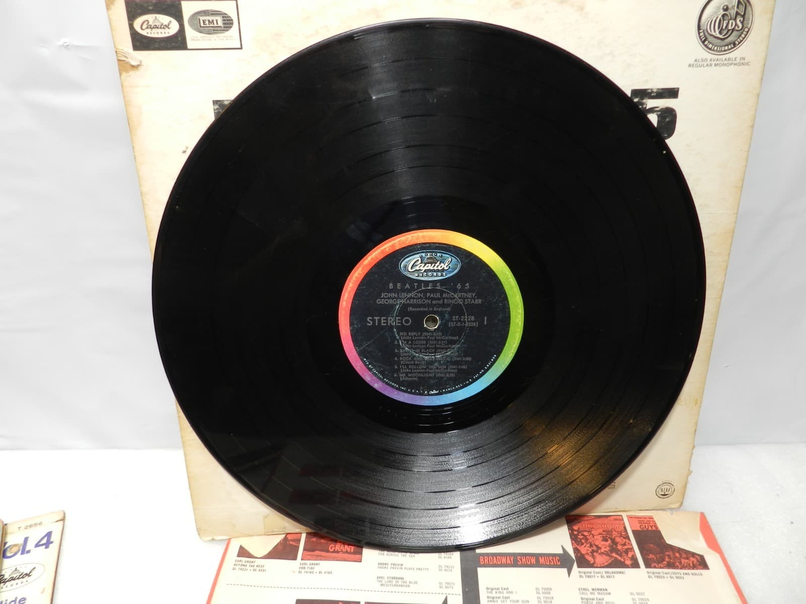 8 Vintage Beatles Vinyl Record Albums Original Sleeves 60's 70's (L59JJ) - Thumbnail 22