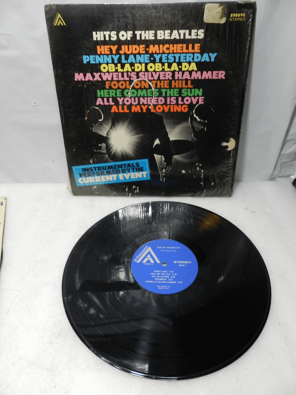 8 Vintage Beatles Vinyl Record Albums Original Sleeves 60's 70's (L59JJ) - Thumbnail 17