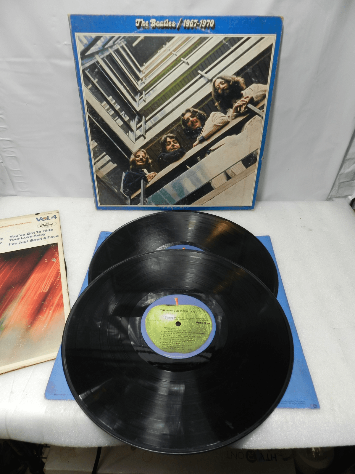 8 Vintage Beatles Vinyl Record Albums Original Sleeves 60's 70's (L59JJ) - Thumbnail 23
