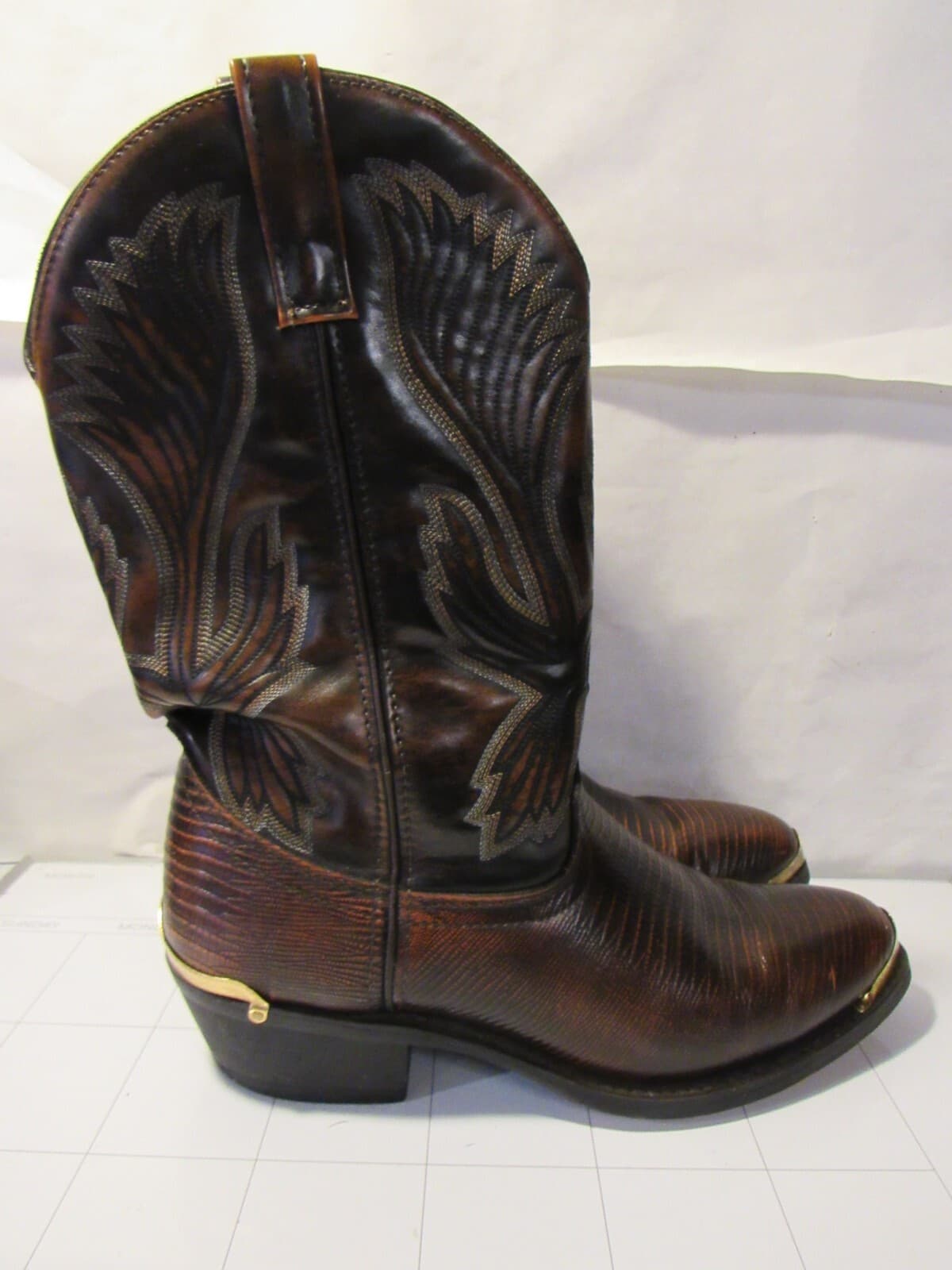Men's Laredo Prints 12" Cowboy Boot 68082 Mens 9 D Brown F72K