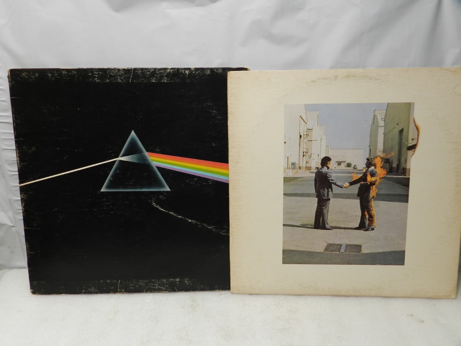 Pink Floyd Dark Side Of The Moon / Wish You Were Here Vinyl LP Album 70's L64JJ