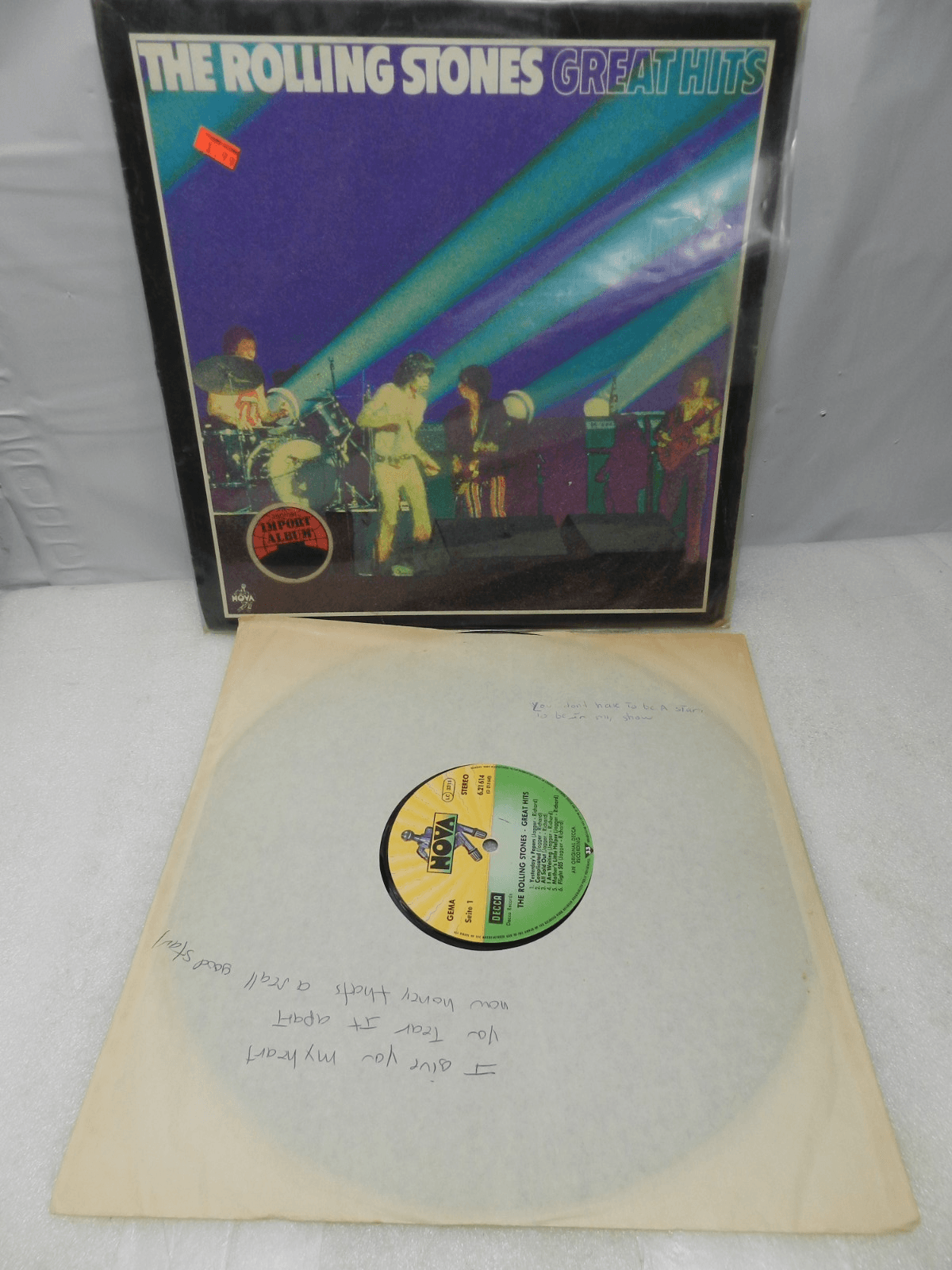 6 Vintage 70's Rolling Stones LP Vinyl Album Some Girls Milestone Love you L64JJ - Thumbnail 5