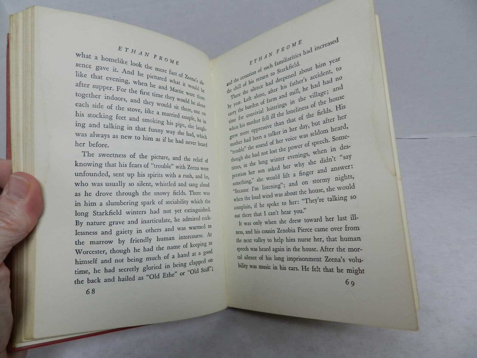 Vintage 1939 Ethan Frome By Edith Wharton Hardcover I23k - Thumbnail 9