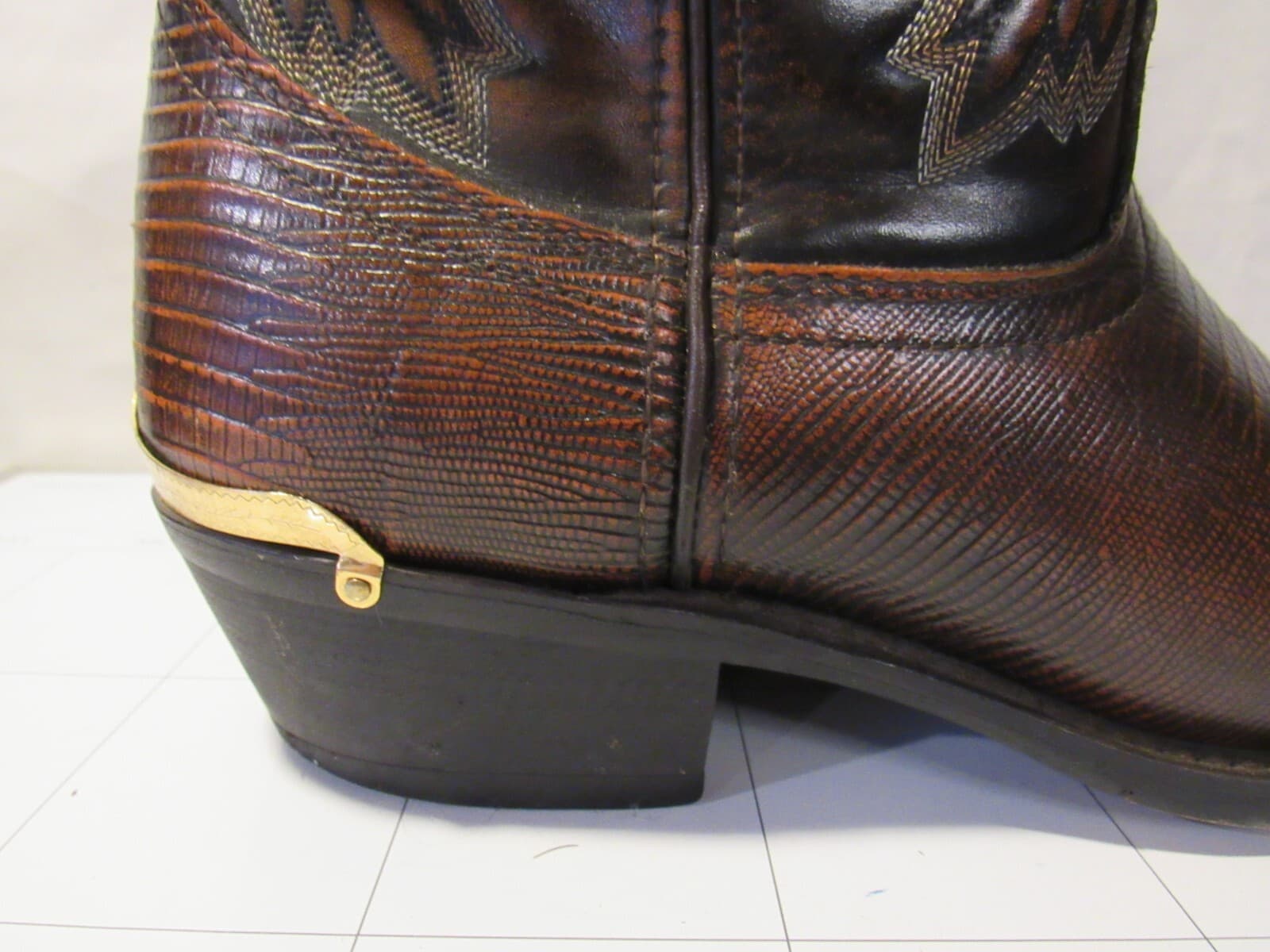 Men's Laredo Prints 12" Cowboy Boot 68082 Mens 9 D Brown F72K - Thumbnail 3