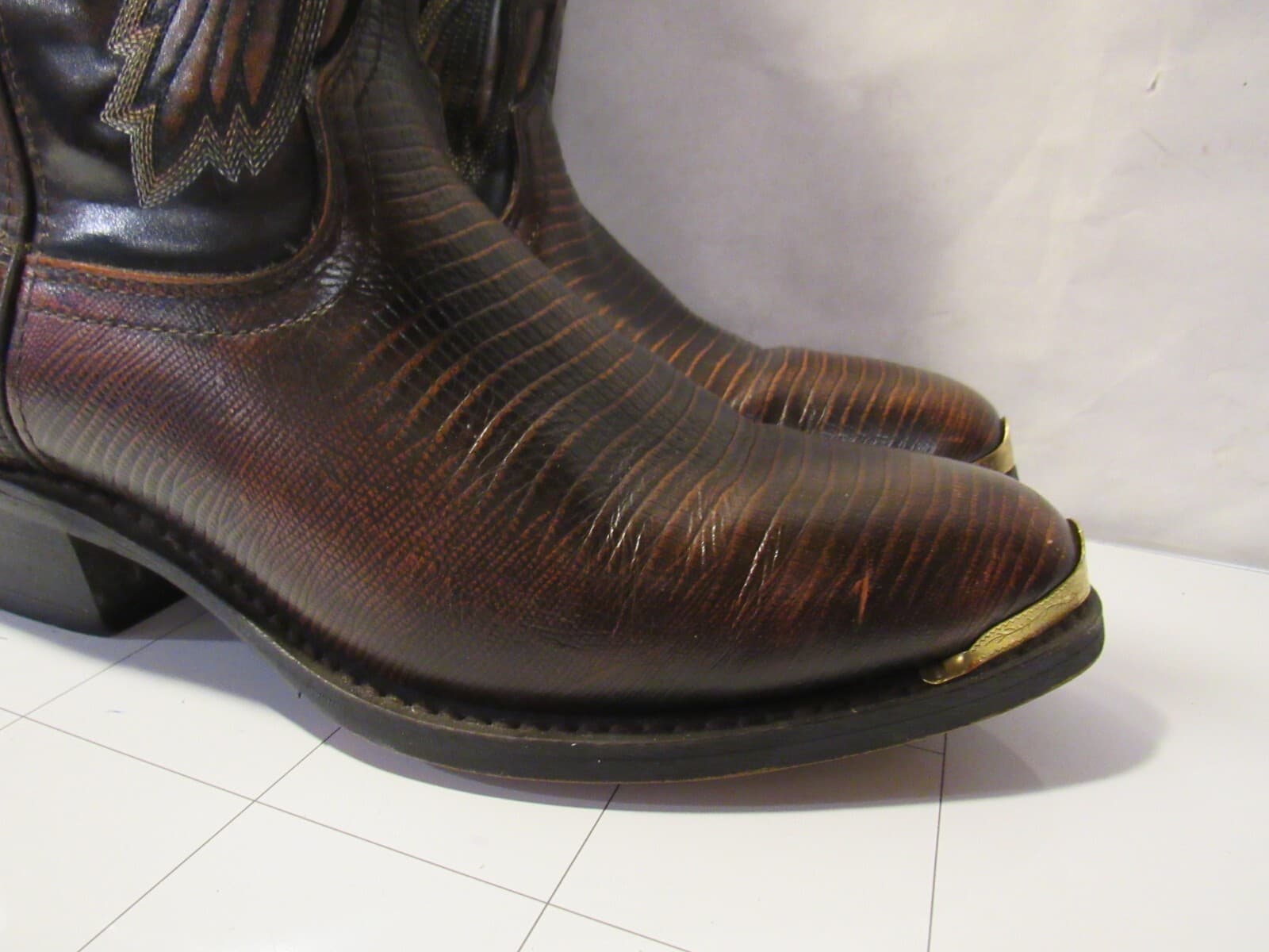 Men's Laredo Prints 12" Cowboy Boot 68082 Mens 9 D Brown F72K - Thumbnail 4