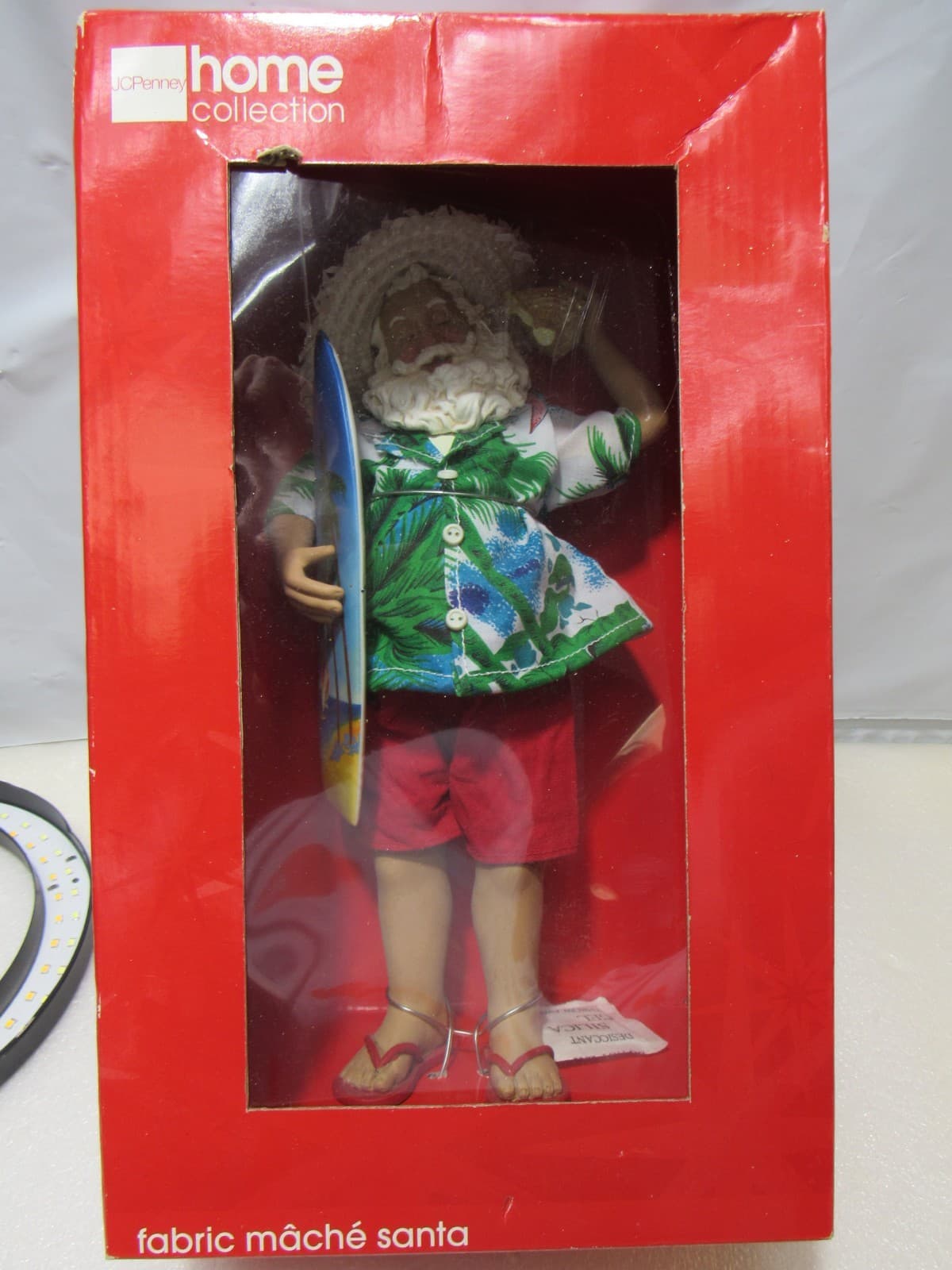 JC Penney Home Collection 10" Surfing Santa New in Box (U2M)