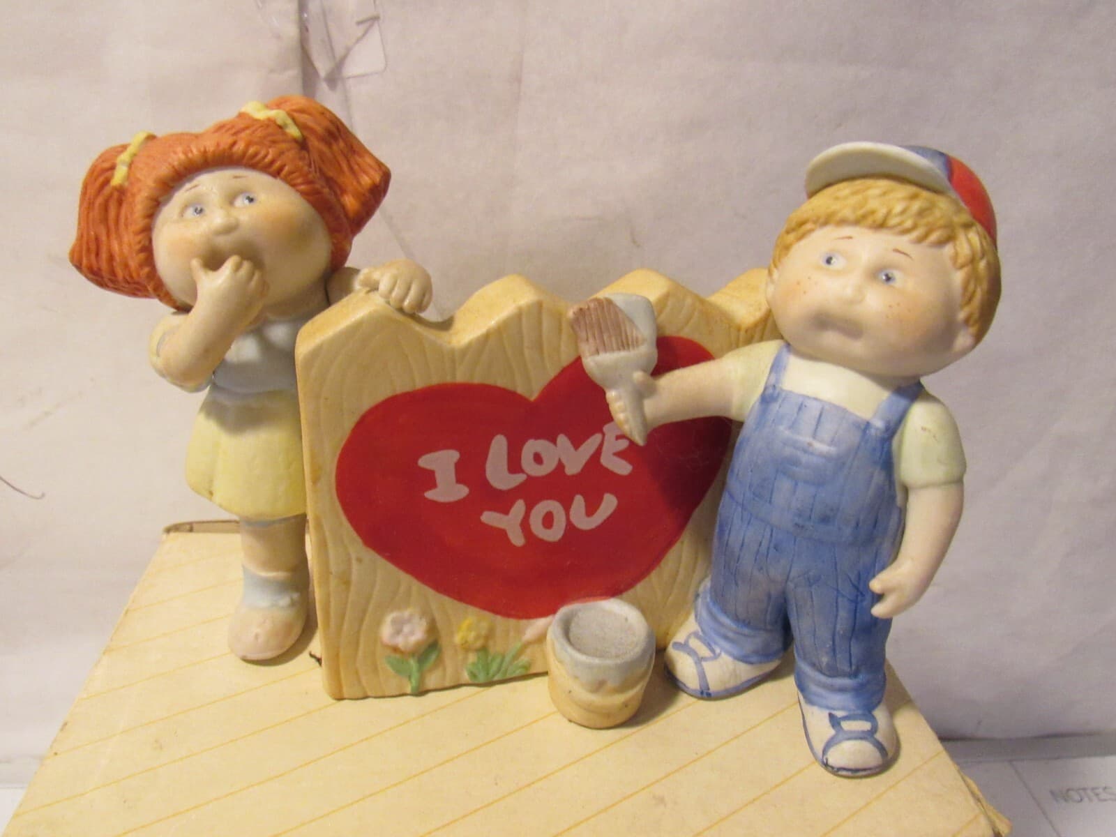 Cabbage Patch Kids Fine Porcelain I LOVE YOU Valentine’s Day Vintage 1985 F74K - Thumbnail 2