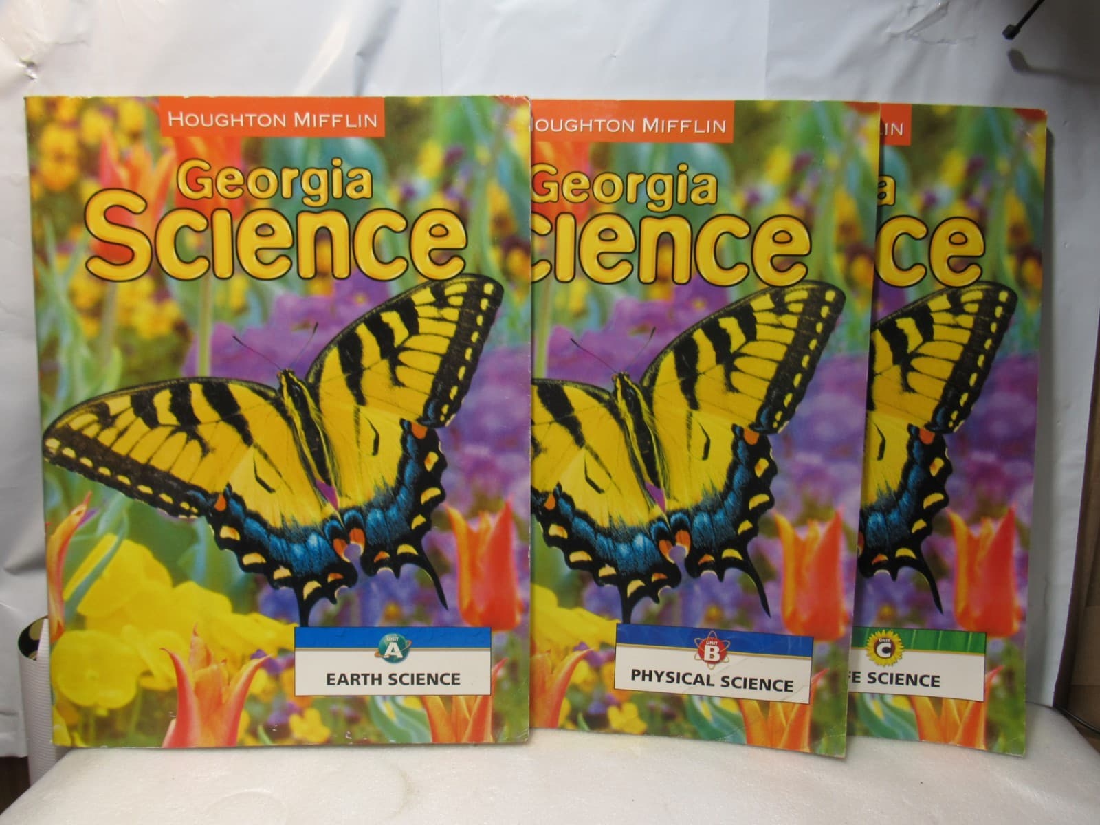 Vtg Home School Science Books Oversize Big Houghton Mifflin Classroom Education