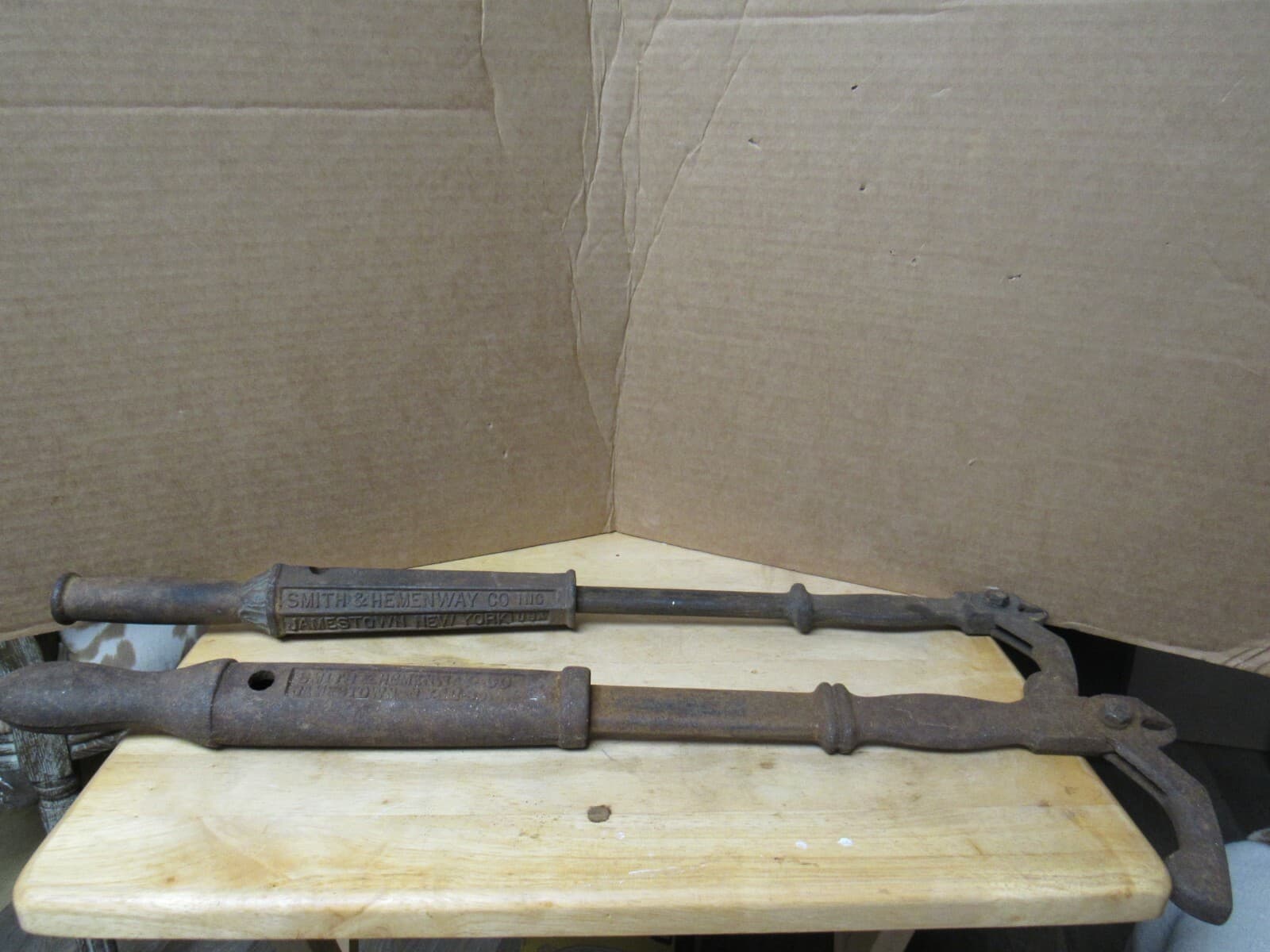 2 ANTIQUE Tools Nail Puller Extractor SMITH HEMENWAY Woodwork (J) - Thumbnail 4