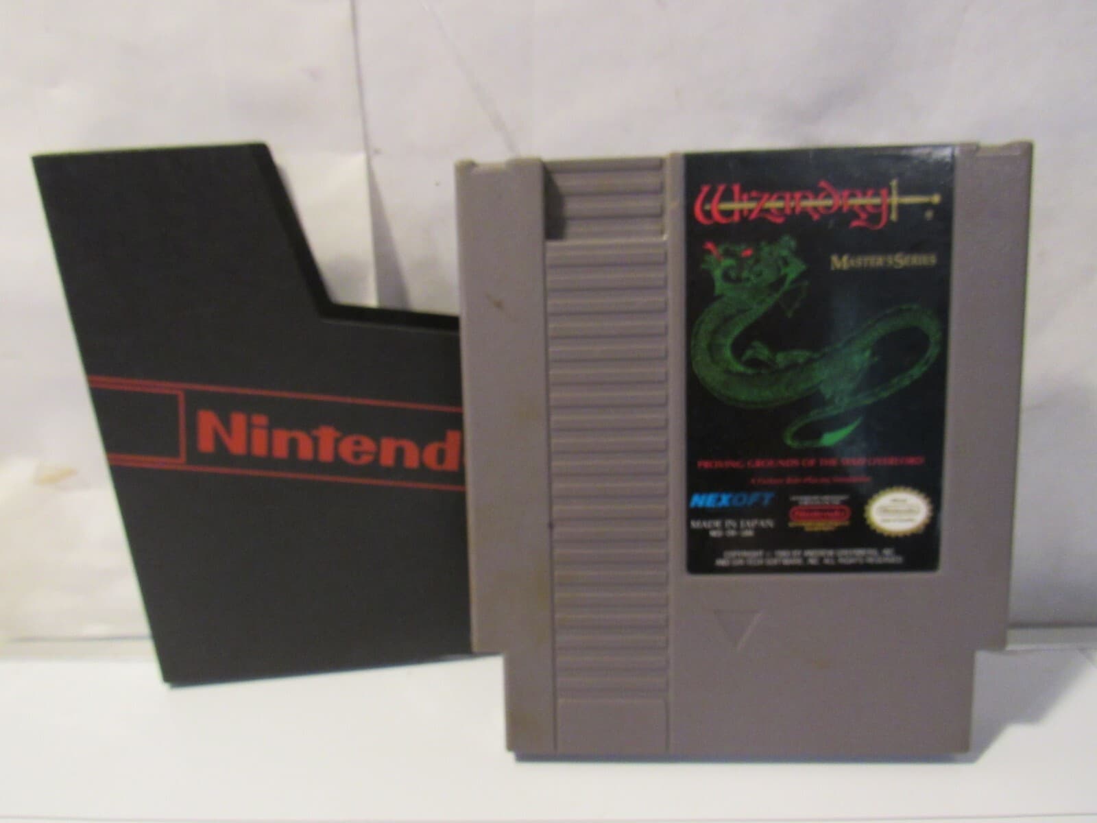 Nintendo NES Wizardry Masters Series Fantasy RPG Cartridge/Case 1985 Tested f65