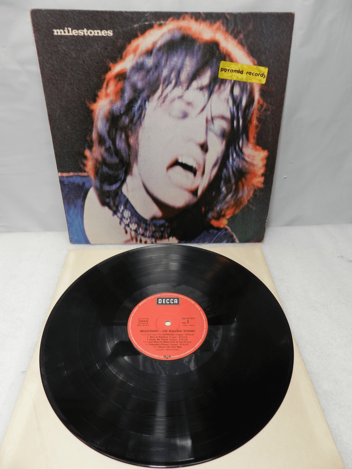 6 Vintage 70's Rolling Stones LP Vinyl Album Some Girls Milestone Love you L64JJ - Thumbnail 16