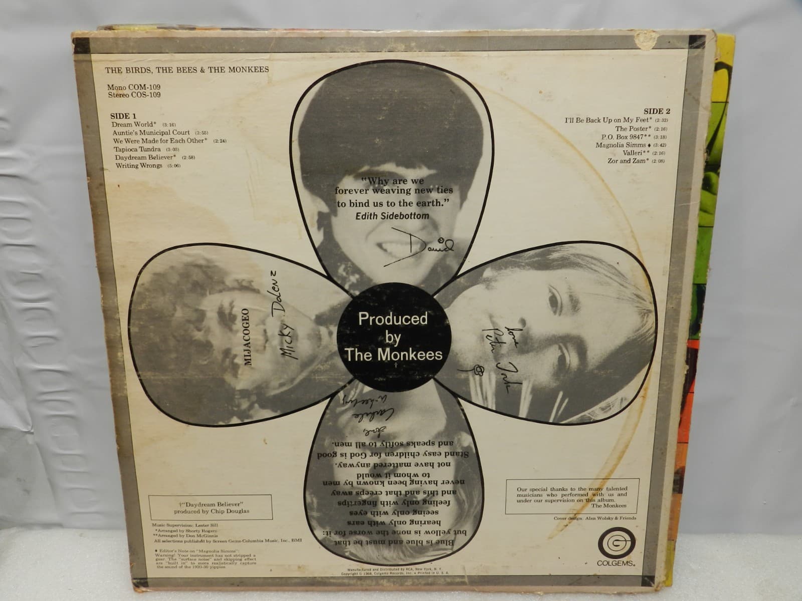 3 Vintage The Monkees Vinyl LP Albums Self Titled Instant Replay Bird Bees L67JJ - Thumbnail 5