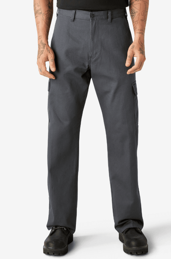 NEW 44x32 MENS DICKIES LOOSE FIT STRAIGHT LEG CARGO PANTS 23214 CHARCOAL X6