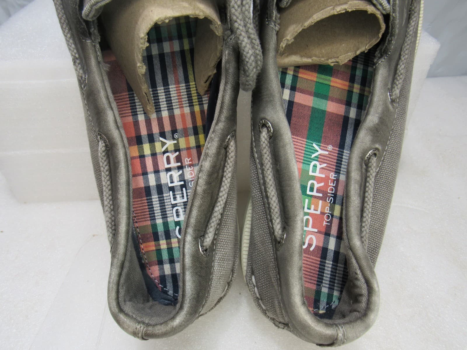 Sperry Men's Authentic Original 2-Eye Garment Wash Boat Shoe Sz 11.5 Gray J68 - Thumbnail 5