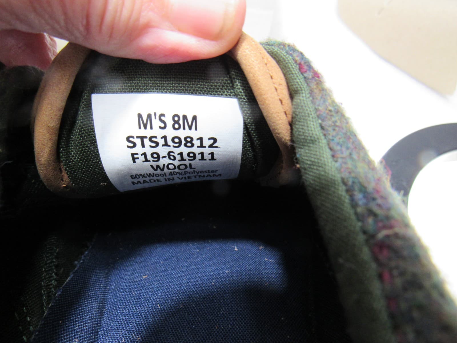 Sperry Striper II CVO Wool Plaid STS19812 Boat Shoes, Men's Size 8 Olive J69 - Thumbnail 9