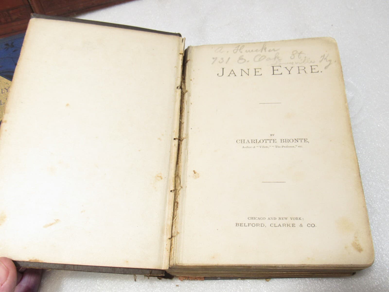 1800s Antique Books Consciences Tales Set & Willy Reilly Jane Eyre Hardcover B68 - Thumbnail 7