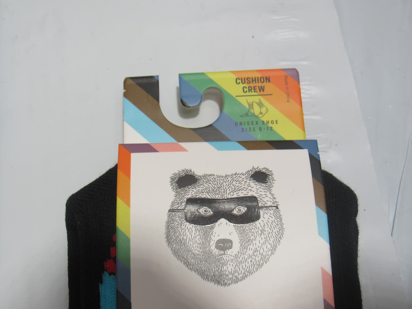 3 Pair of Thieves Crew " Trevor Project" Black Rainbow Pride Socks 6-12 (L38K) - Thumbnail 5