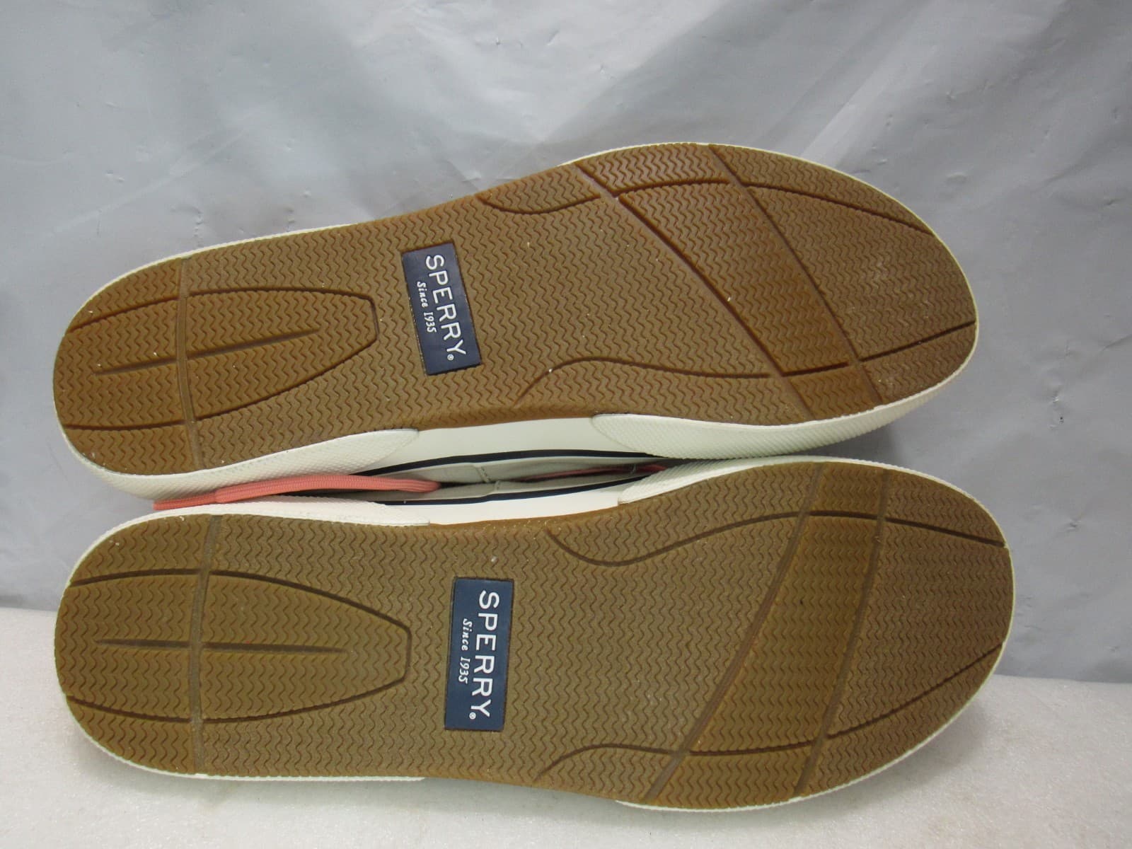 Sperry Mens Top-Sider Bahama STS 19240 Canvas Tan & Coral Boat Shoes SZ 11.5 J59 - Thumbnail 6