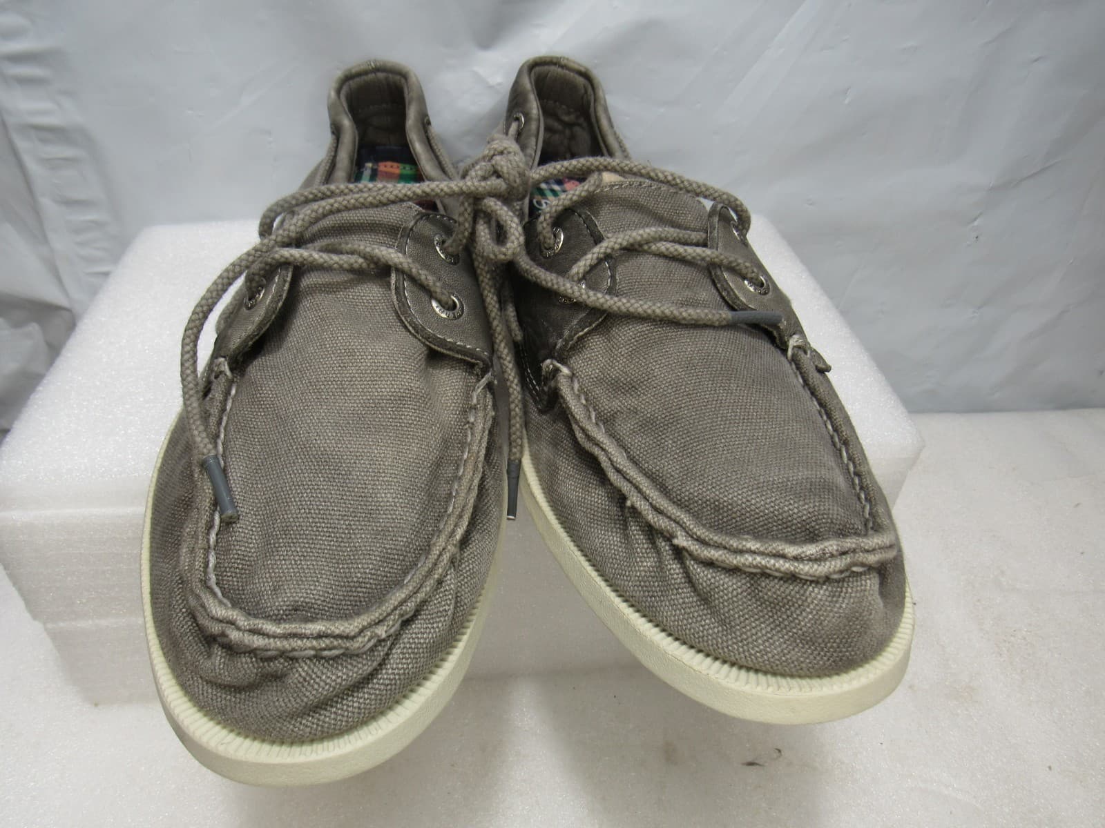 Sperry Men's Authentic Original 2-Eye Garment Wash Boat Shoe Sz 11.5 Gray J68 - Thumbnail 2