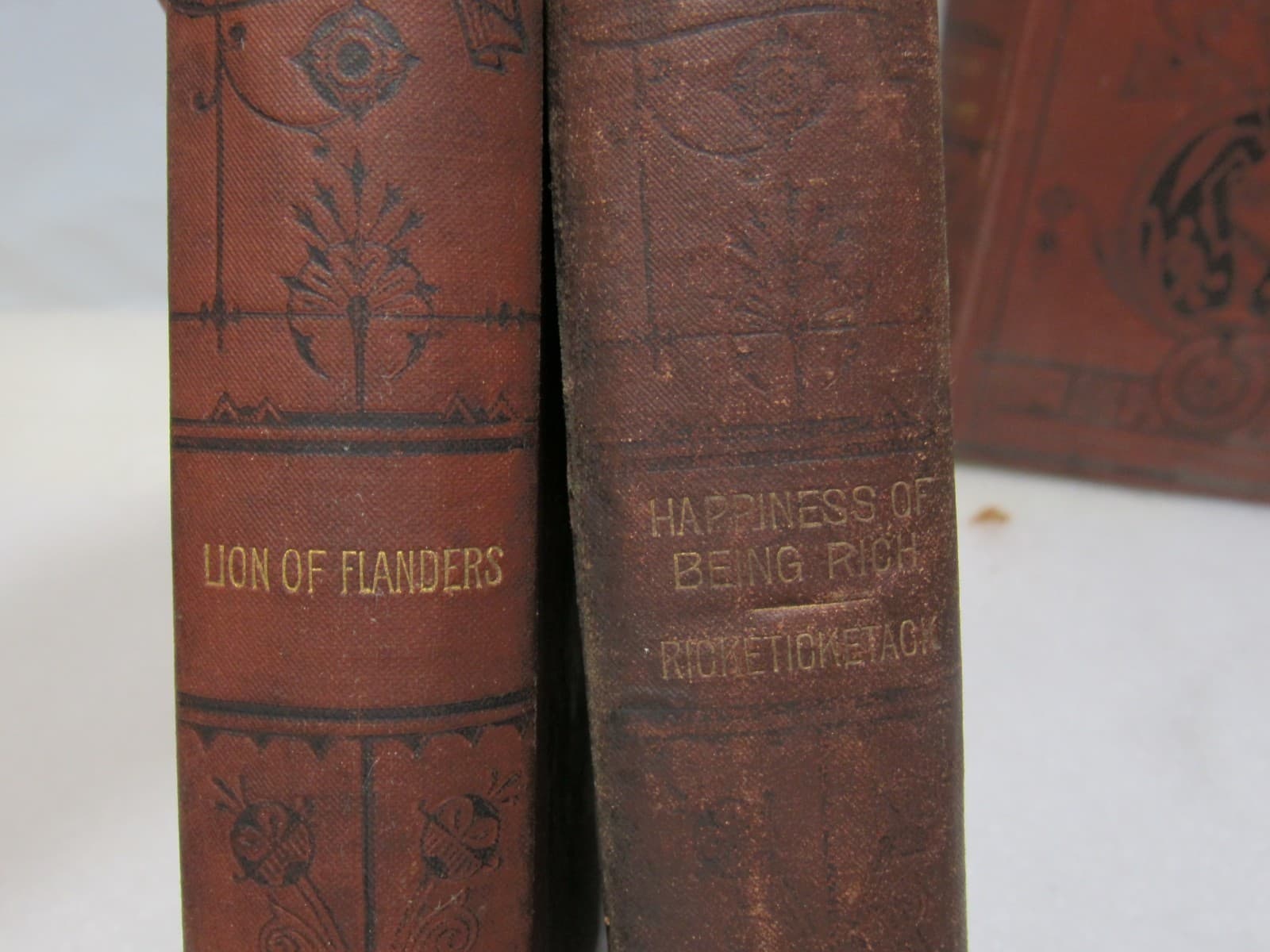 1800s Antique Books Consciences Tales Set & Willy Reilly Jane Eyre Hardcover B68 - Thumbnail 14