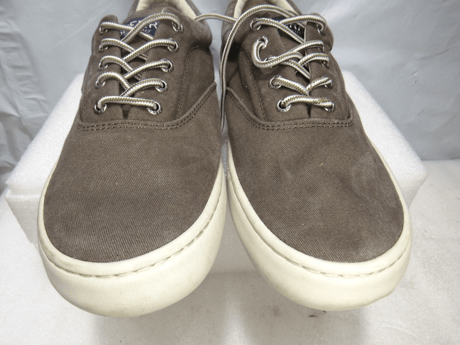Sperry Mens Cutter CVO Canvas Boat Shoes Chocolate Salt Washed Sz 11 M J66 - Thumbnail 2
