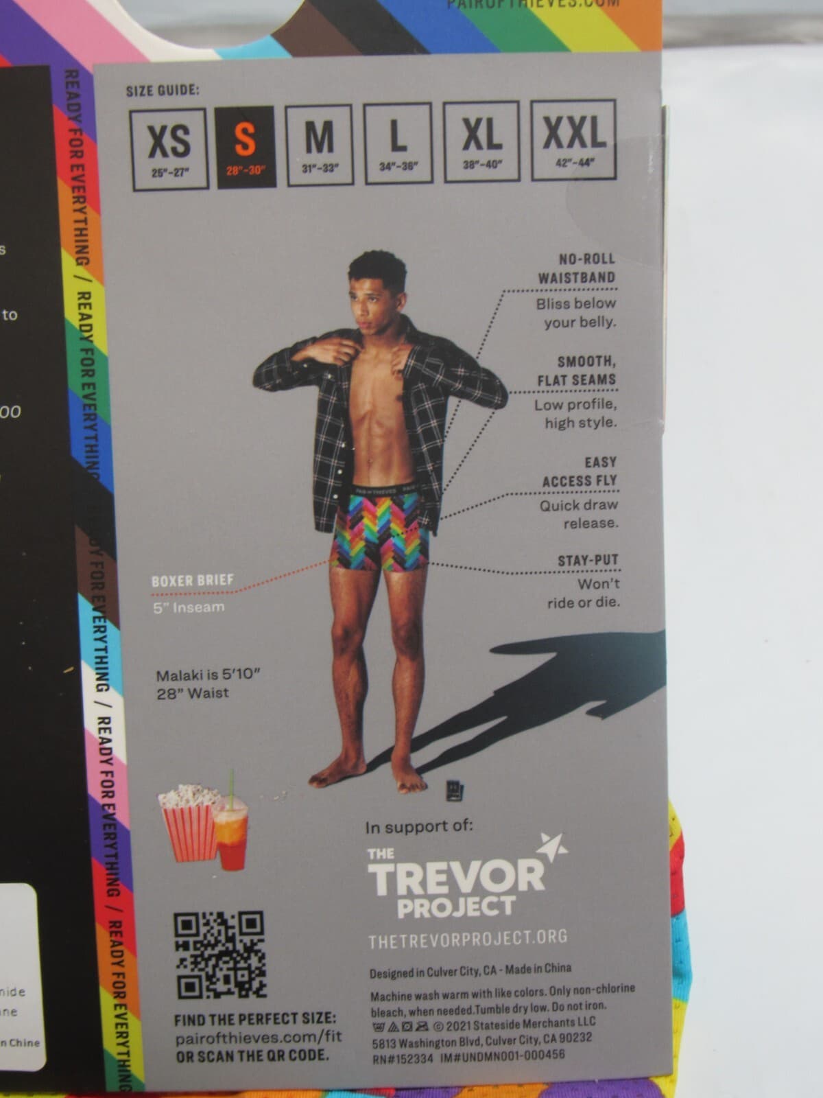 2 Pair of Thieves Men's Super Fit Mesh Magic Boxer Brief Trevor Project Pride SM - Thumbnail 10