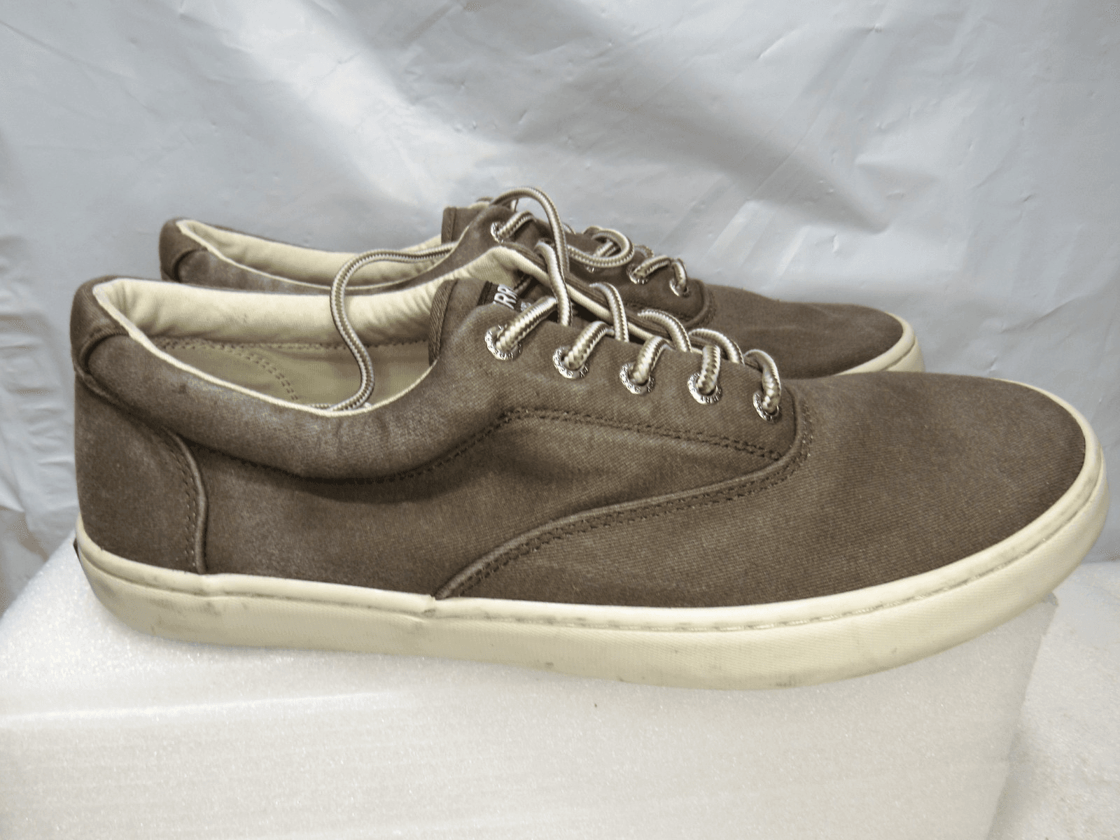 Sperry Mens Cutter CVO Canvas Boat Shoes Chocolate Salt Washed Sz 11 M J66 - Thumbnail 3