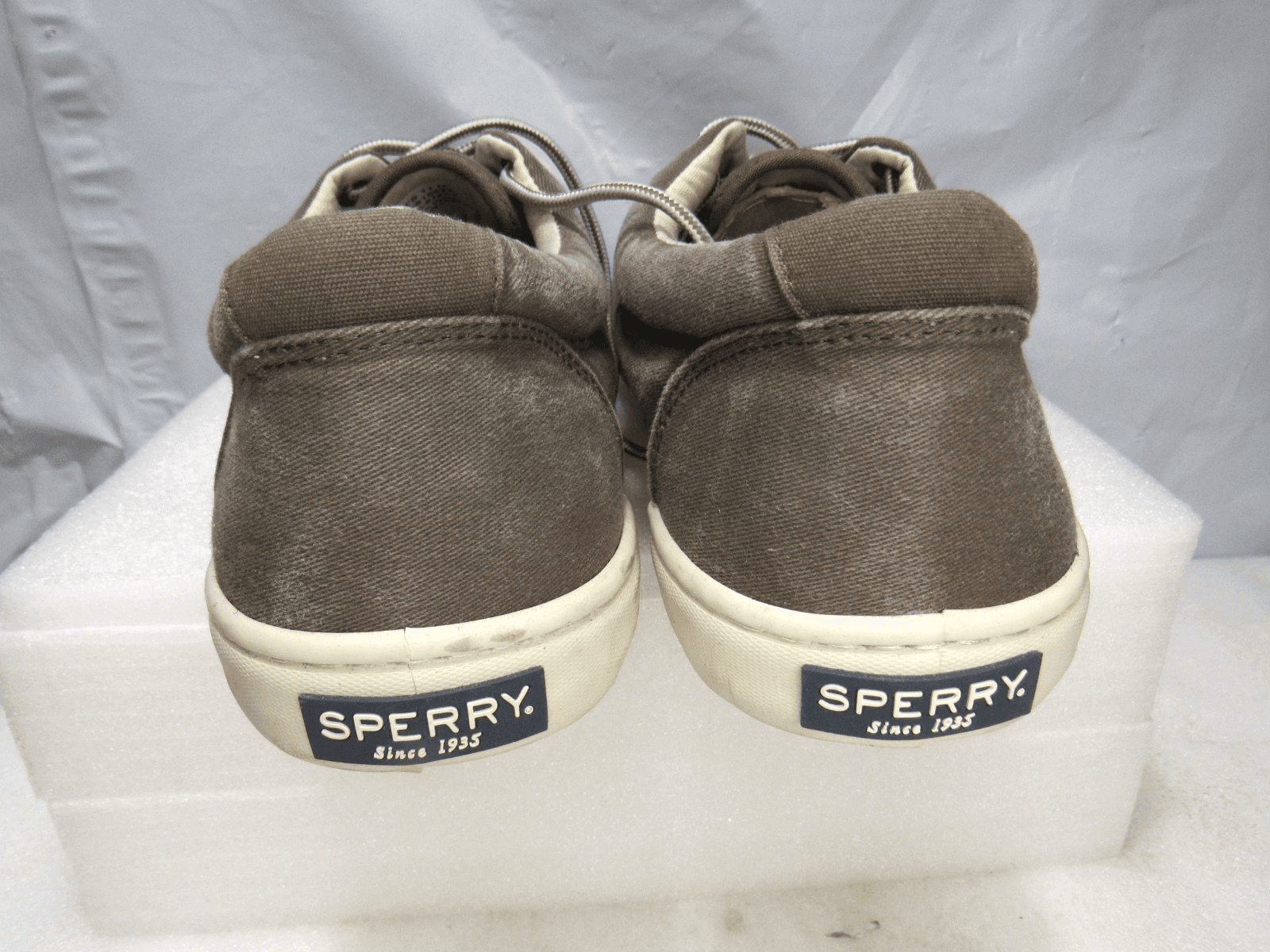 Sperry Mens Cutter CVO Canvas Boat Shoes Chocolate Salt Washed Sz 11 M J66 - Thumbnail 4