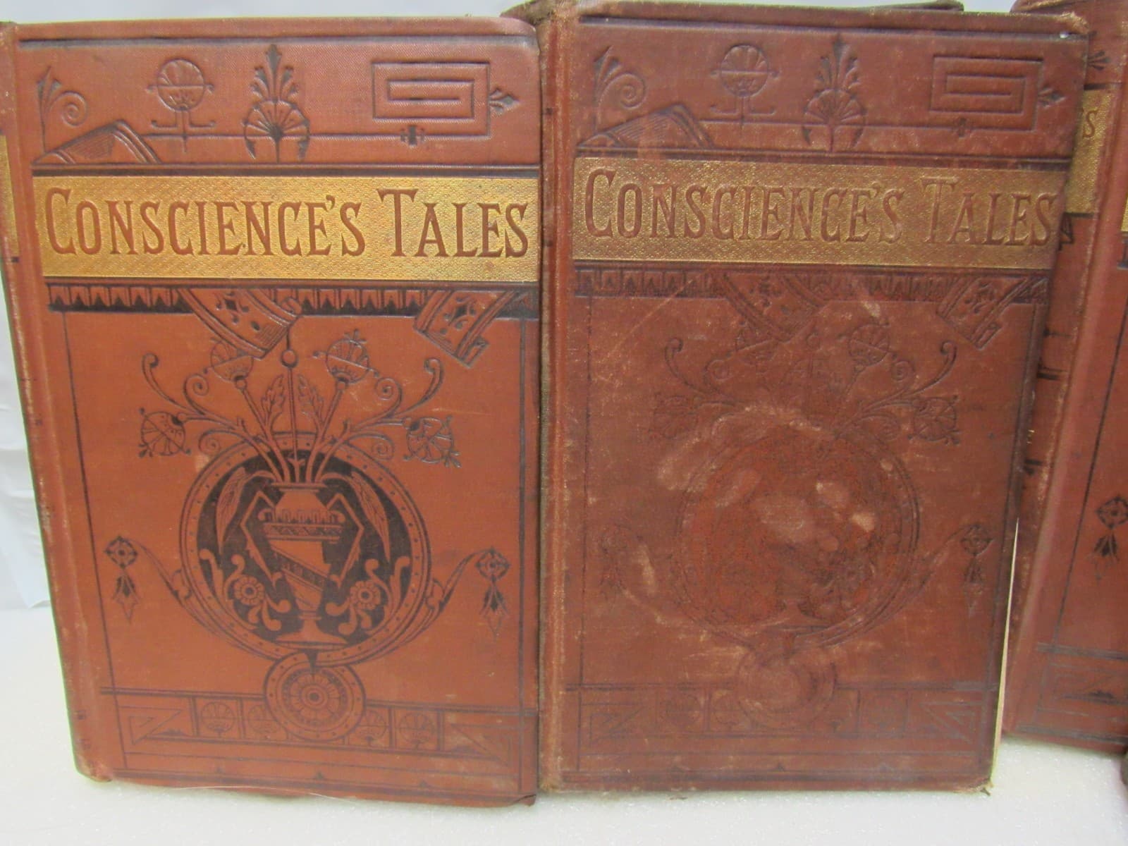 1800s Antique Books Consciences Tales Set & Willy Reilly Jane Eyre Hardcover B68 - Thumbnail 2