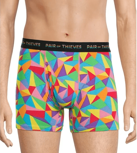 2 Pair of Thieves Men's Super Fit Mesh Magic Boxer Brief Trevor Project Pride SM - Thumbnail 2