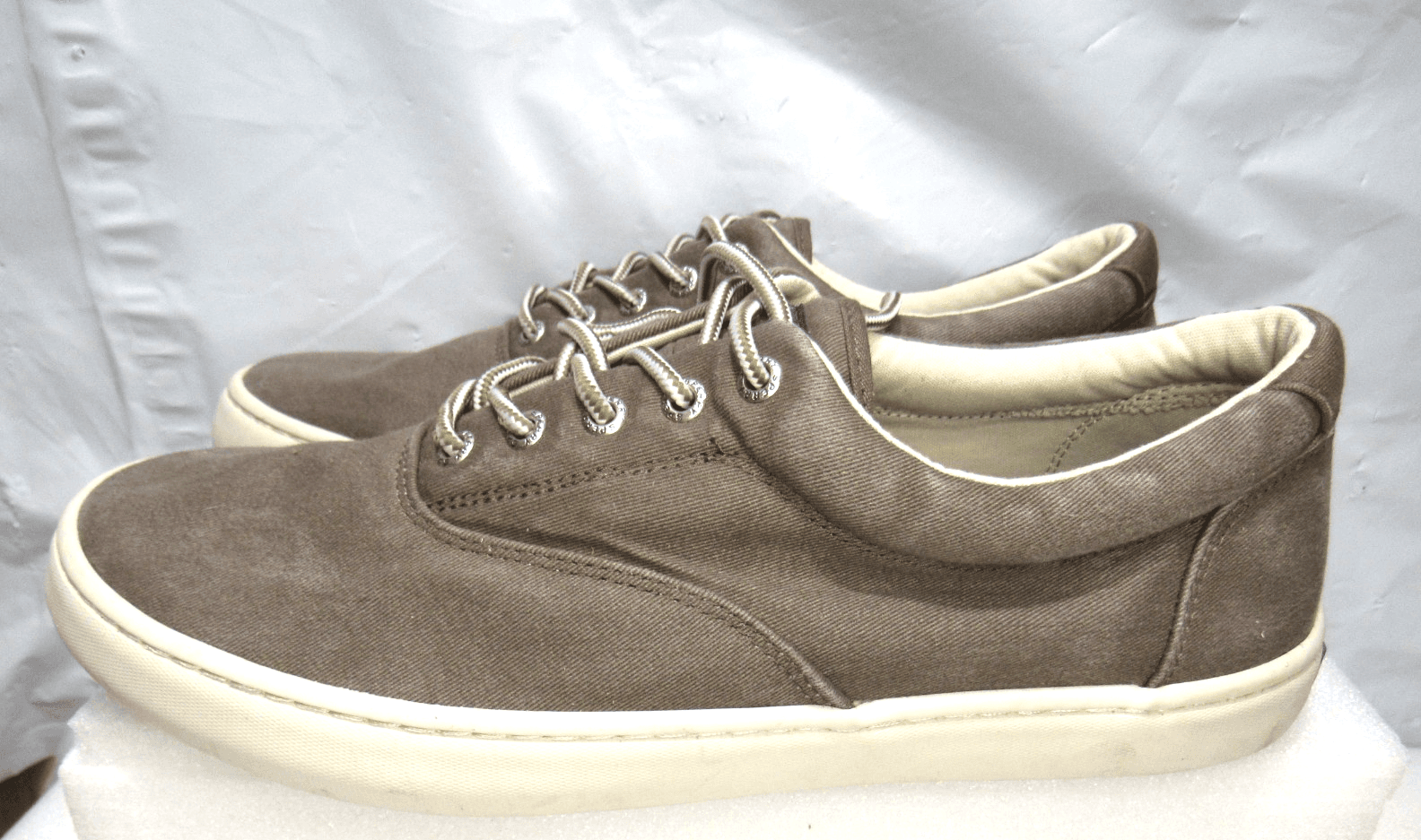 Sperry Mens Cutter CVO Canvas Boat Shoes Chocolate Salt Washed Sz 11 M J66