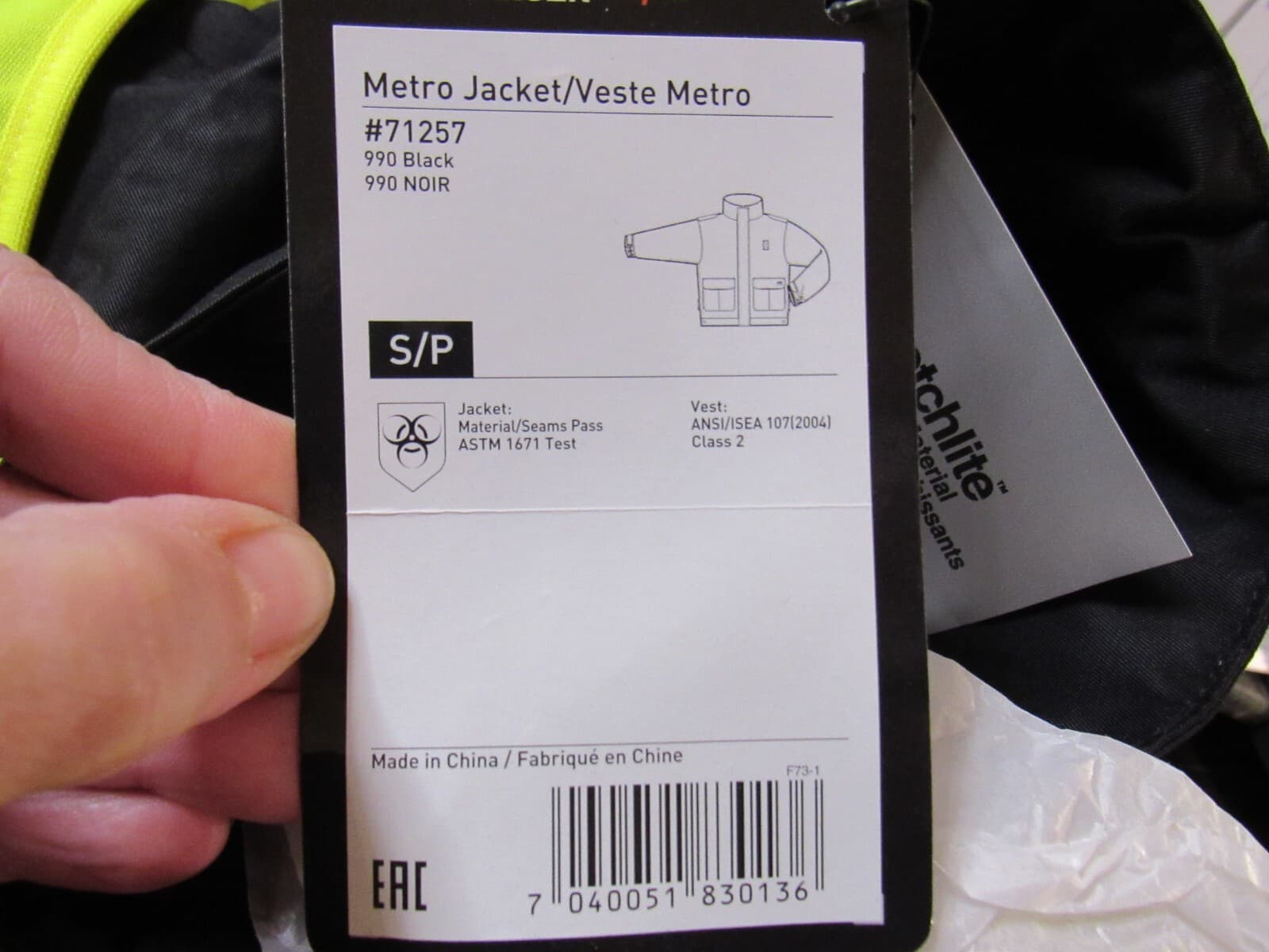 HELLY HANSEN WORK WEAR METRO JACKET WATERPROOF INSULATED COAT SMALL x12 - Thumbnail 10