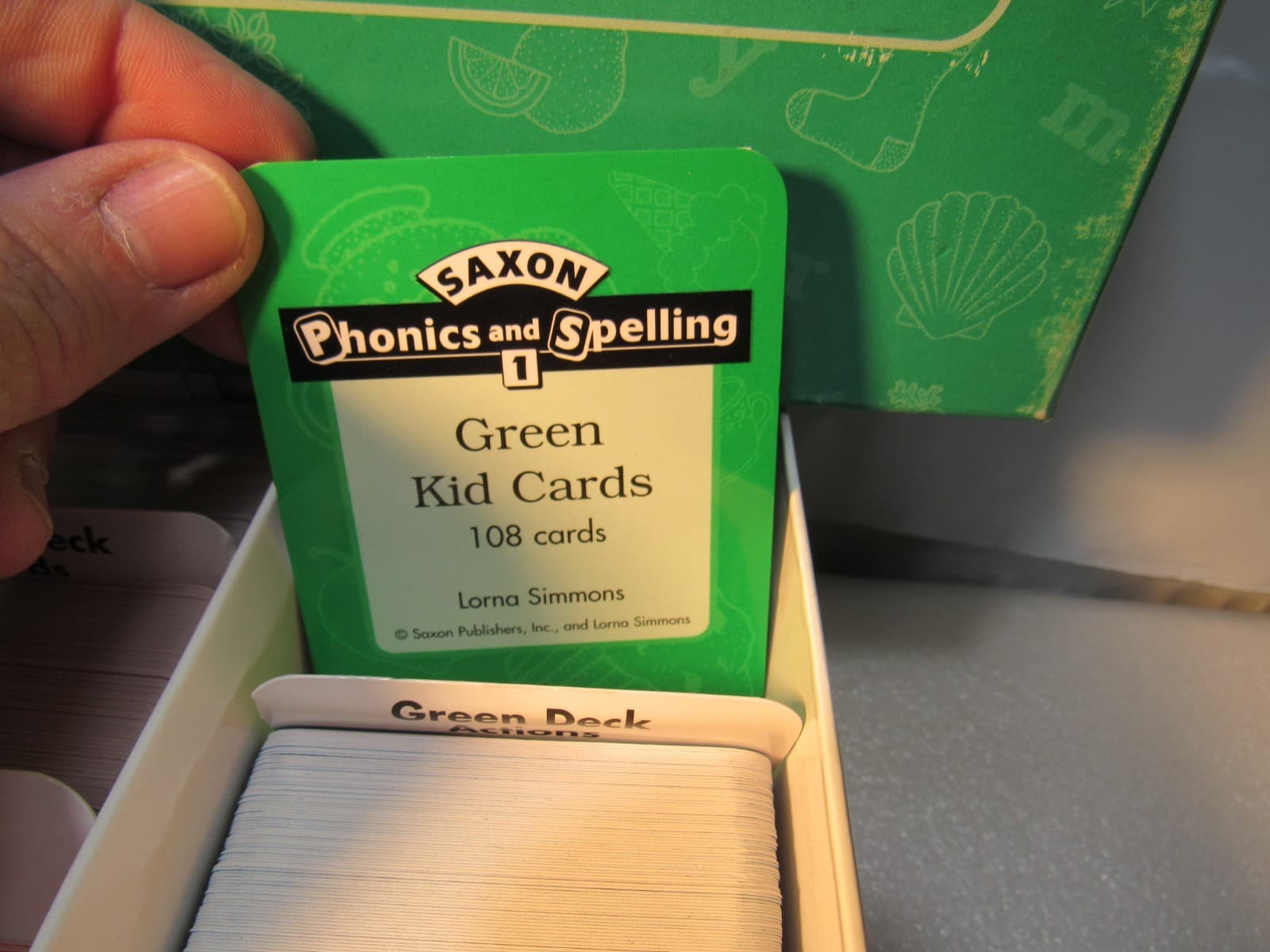Saxon Phonics And Spelling 1 Kid Cards Grade 1 W/ Storage Box (U4J) - Thumbnail 5