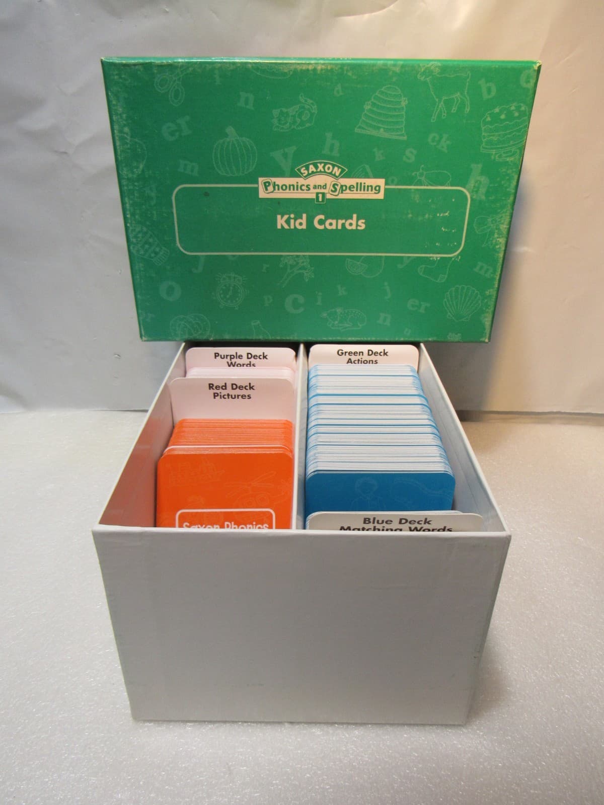 Saxon Phonics And Spelling 1 Kid Cards Grade 1 W/ Storage Box (U4J)