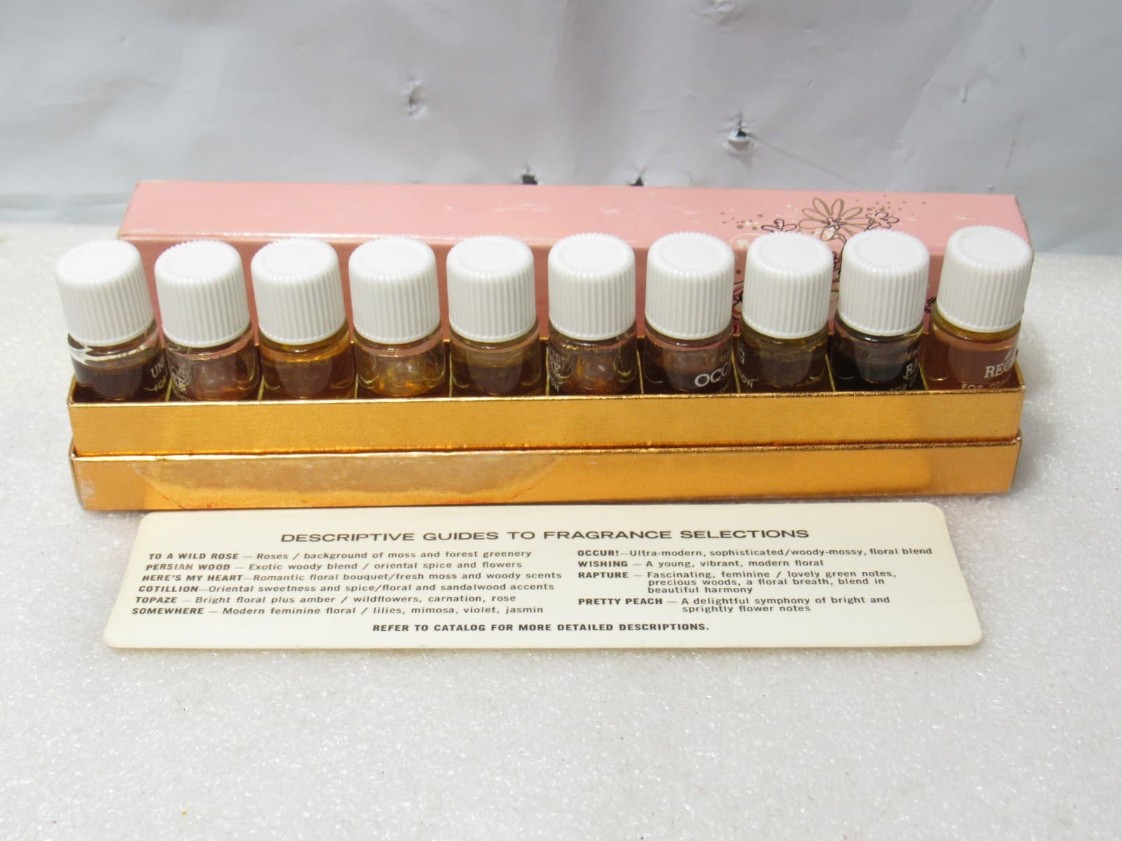 Vtg 1960's Avon Representative Fragrances Demo Kit 10 - 1 Dram Bottles D64K - Thumbnail 2