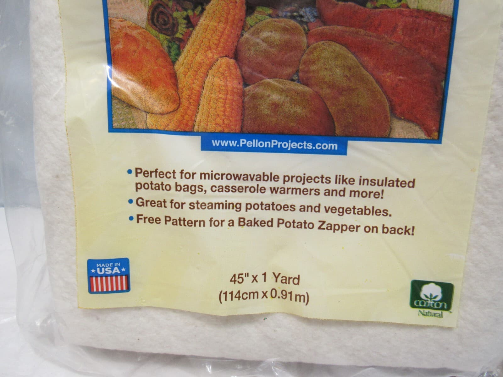 2 Pellon Wrap-N-Zap Quilting Batting, off-White 45" x 36" Precut Package R87K - Thumbnail 4