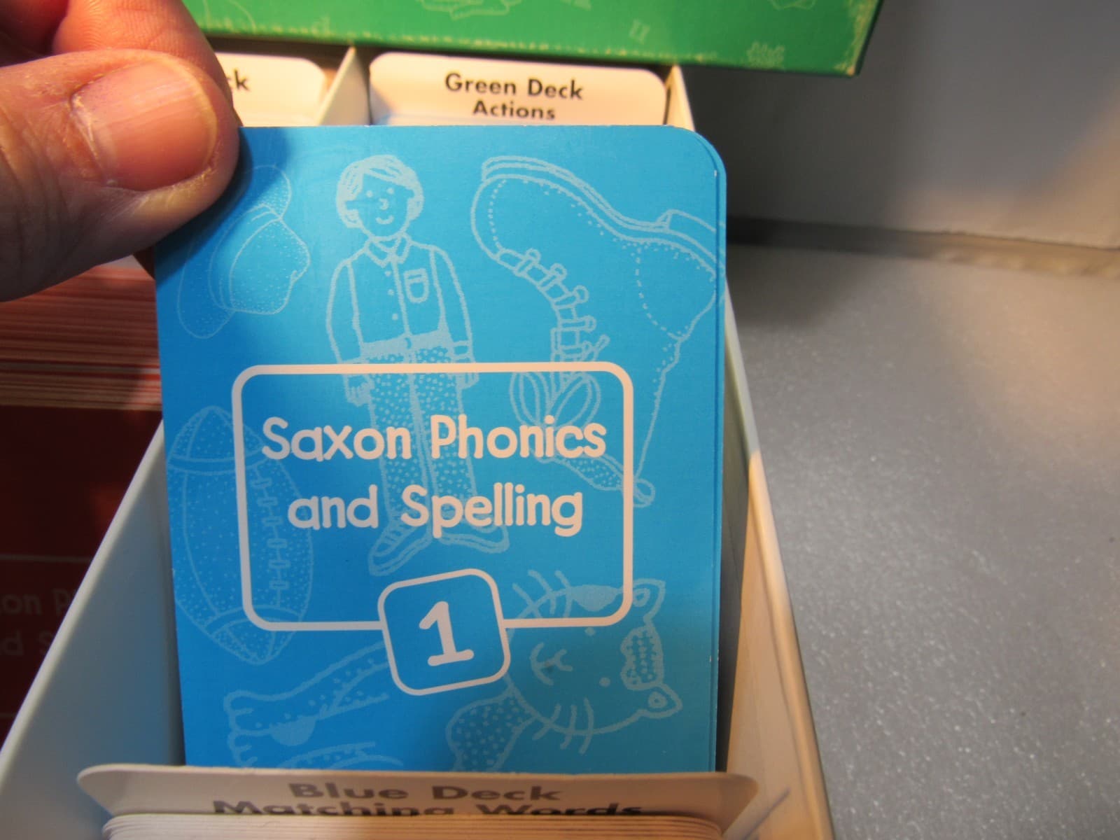 Saxon Phonics And Spelling 1 Kid Cards Grade 1 W/ Storage Box (U4J) - Thumbnail 4
