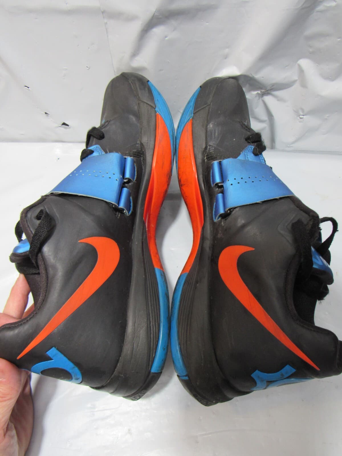 Size 12 - Nike Zoom KD 4 Black Orange Black Leather (473679-001) Q70K - Thumbnail 4