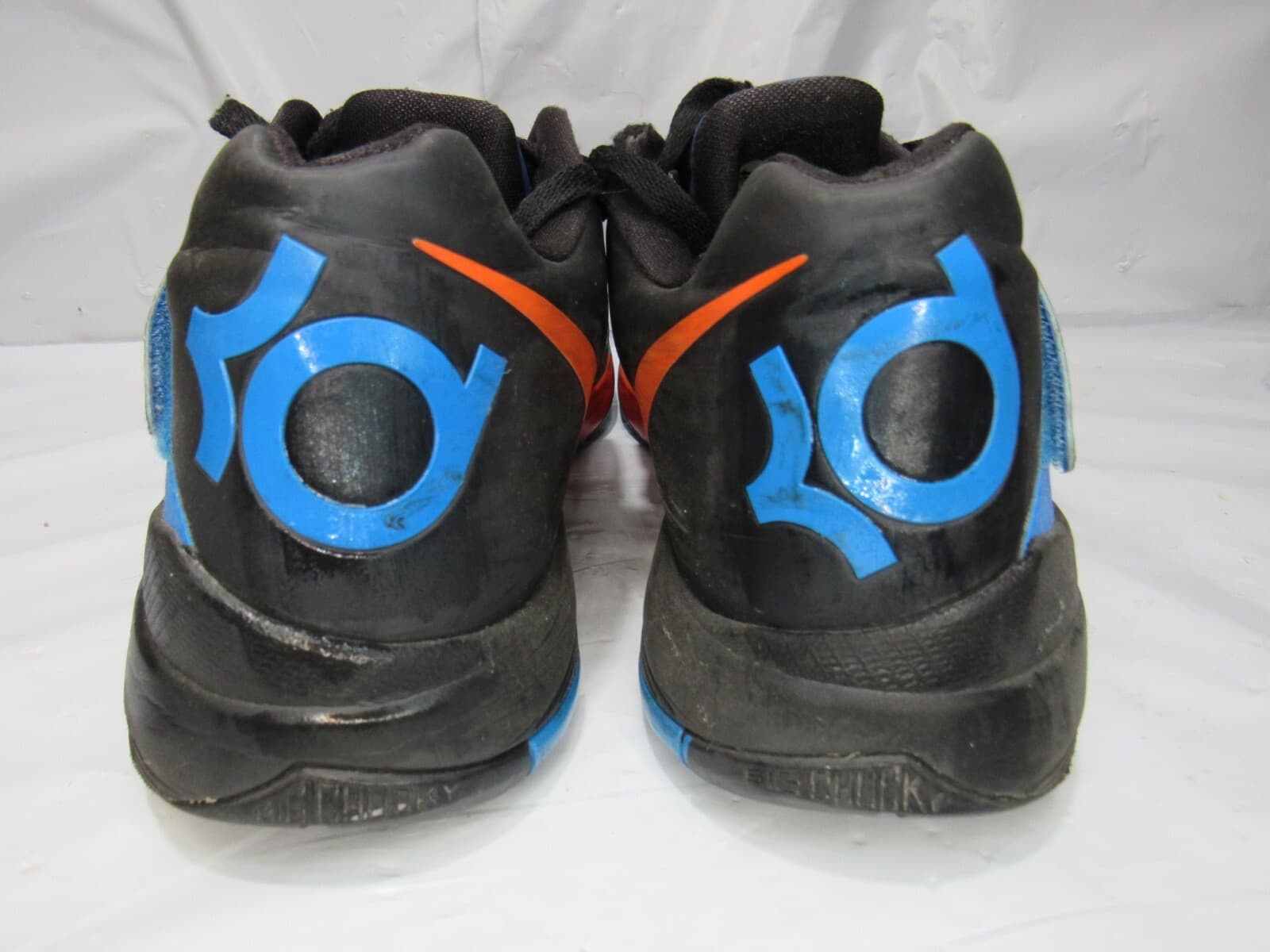 Size 12 - Nike Zoom KD 4 Black Orange Black Leather (473679-001) Q70K - Thumbnail 3
