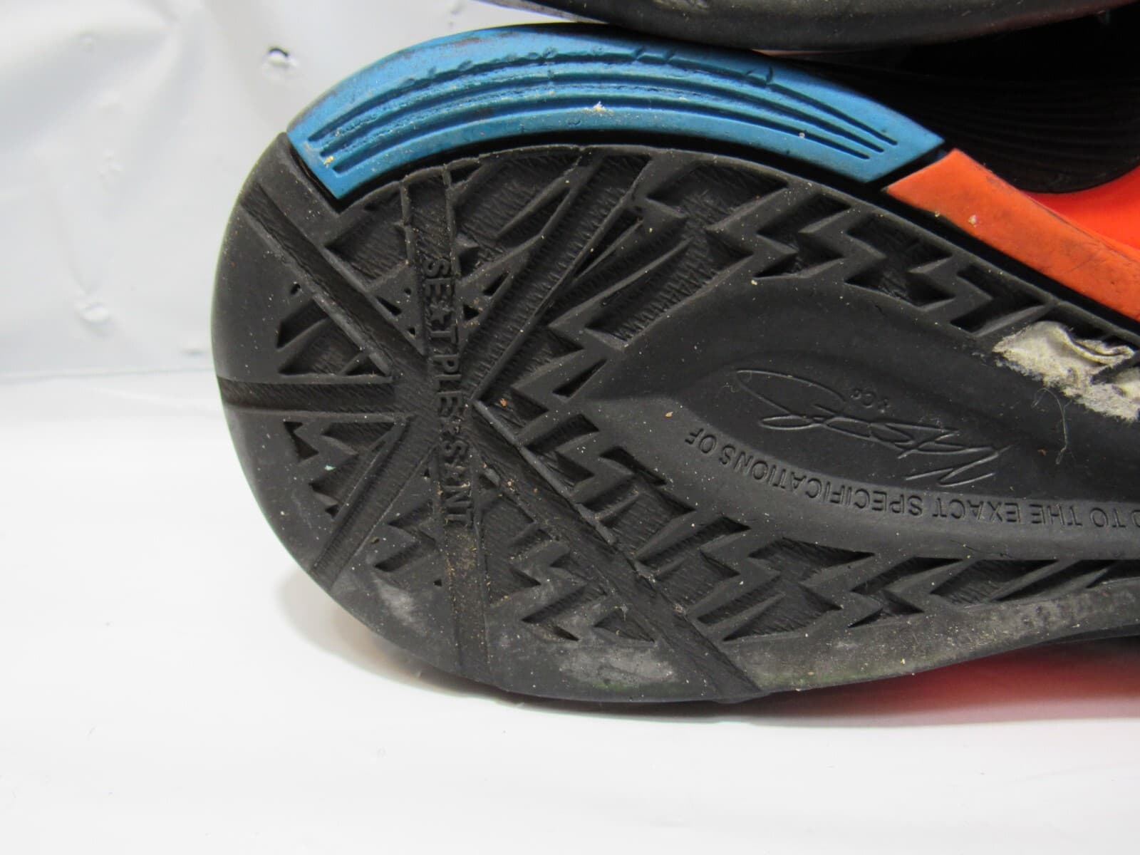 Size 12 - Nike Zoom KD 4 Black Orange Black Leather (473679-001) Q70K - Thumbnail 6
