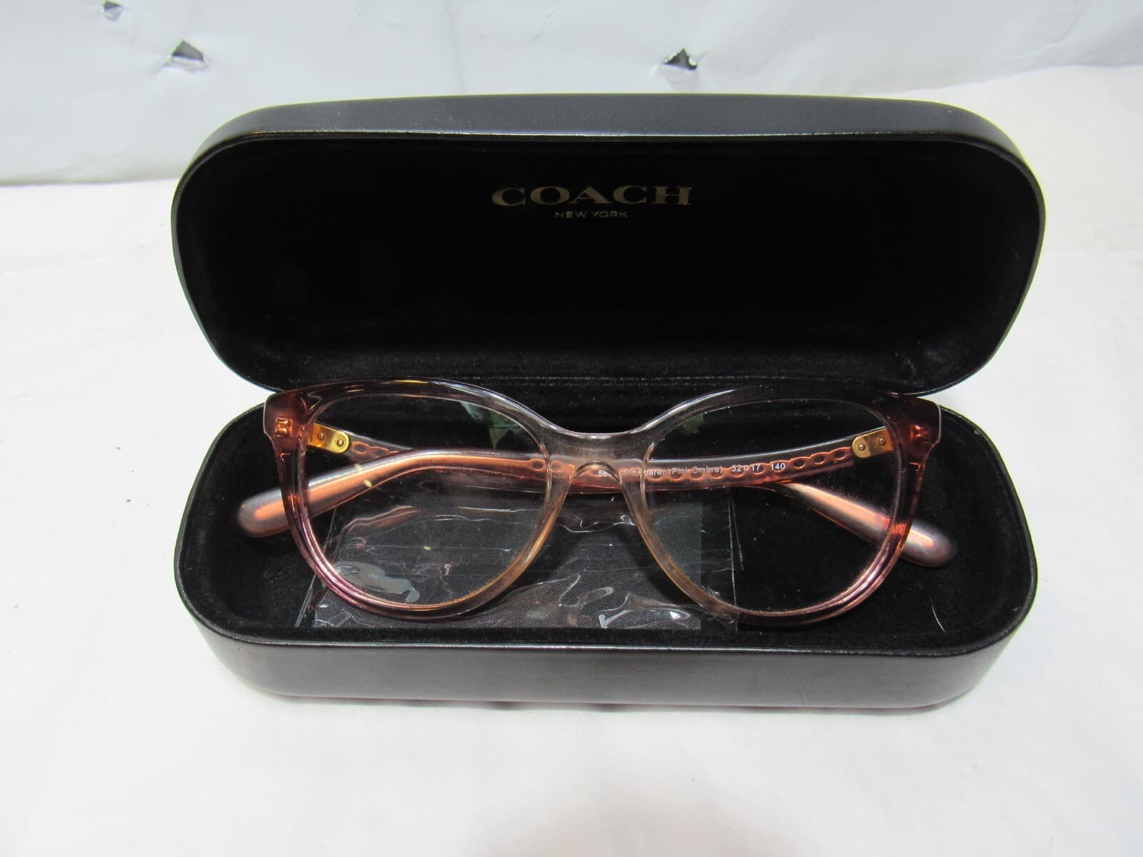 COACH HC 6177 5002 Transparent Brown Eyeglasses 52-17 140 W/CASE (R99K) - Thumbnail 19