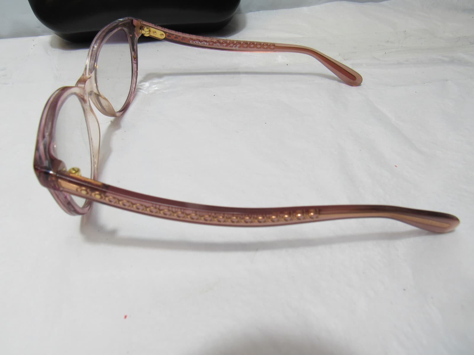 COACH HC 6177 5002 Transparent Brown Eyeglasses 52-17 140 W/CASE (R99K) - Thumbnail 9