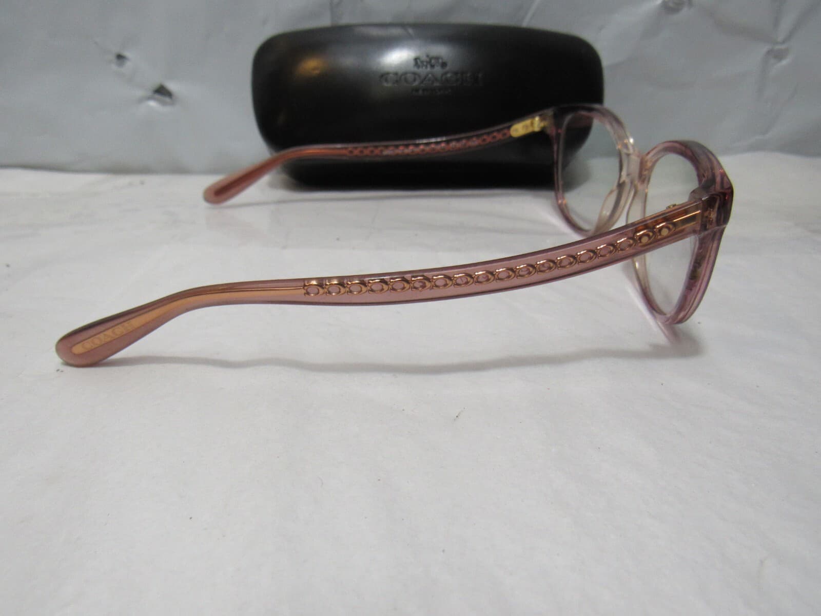 COACH HC 6177 5002 Transparent Brown Eyeglasses 52-17 140 W/CASE (R99K) - Thumbnail 5