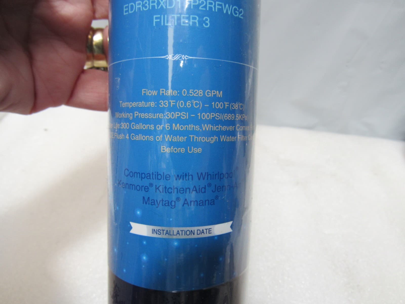 Tiaeon Ns-841 Refrigerator Water Filter, fits 4396841 & 4396710 (F57J) - Thumbnail 5