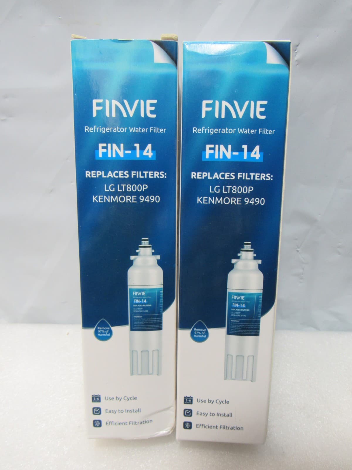 FINVIE FIN-14 Refrigerator Water Filters Use In LG LT800P Kenmore 9490 (F55J)