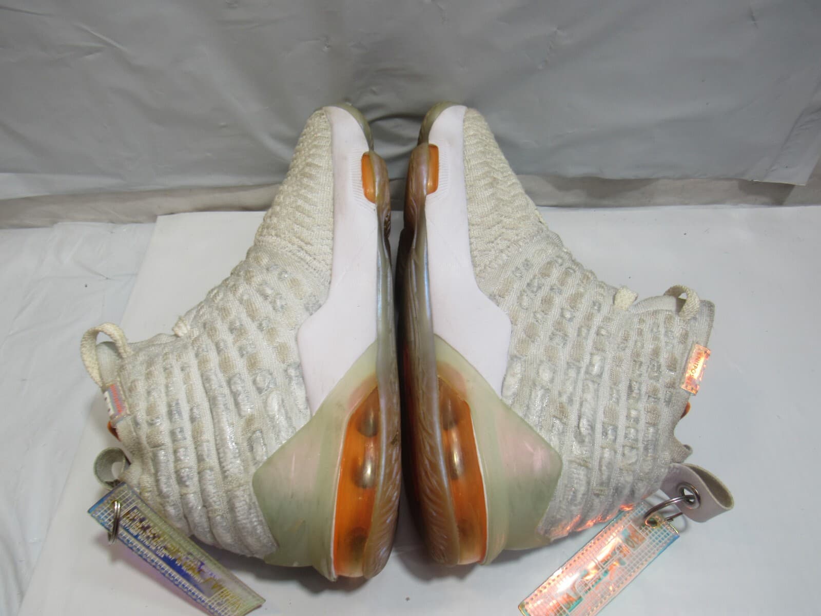 Nike Lebron Shoe 17 Future Air CT4136-100 Sneaker White Orange 5.5Y Women 7 (L45 - Thumbnail 7