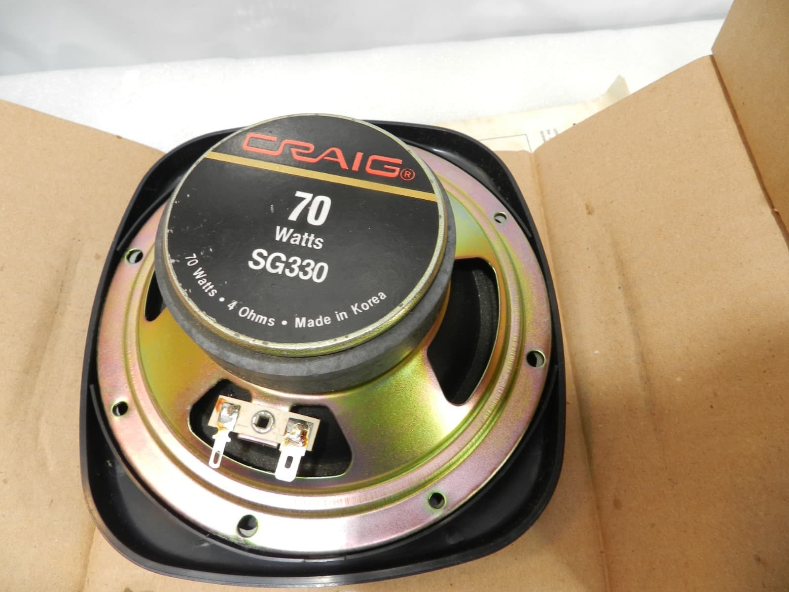 Vintage Retro Craig SG330 6 1/2" 3 Way Flush Mount Speakers 70 WATTS Pair (F46J) - Thumbnail 6