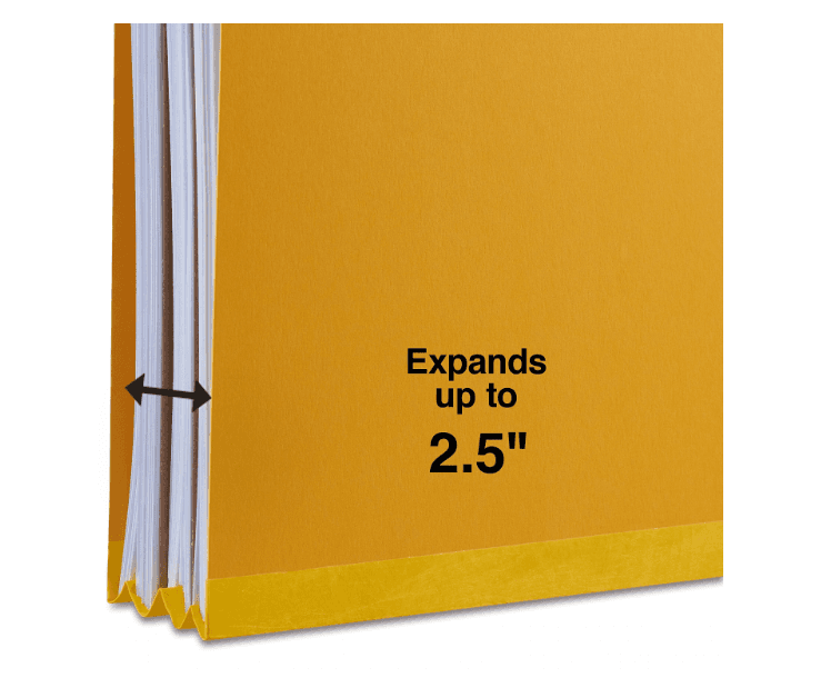 Quill 2/5-Cut Tab Pressboard Classification File Folders 2-Partitions 15CT. H13K - Thumbnail 3